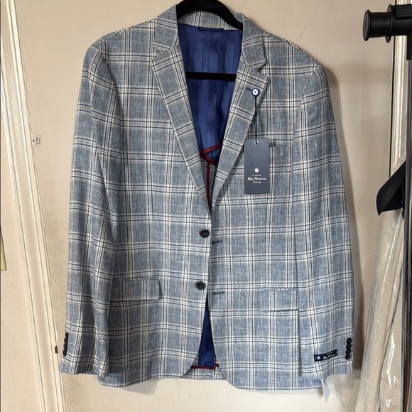 Blue Plaid Men's Blazer